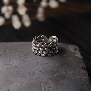 Real Silver 925 Braided Minimalist Rope Ring